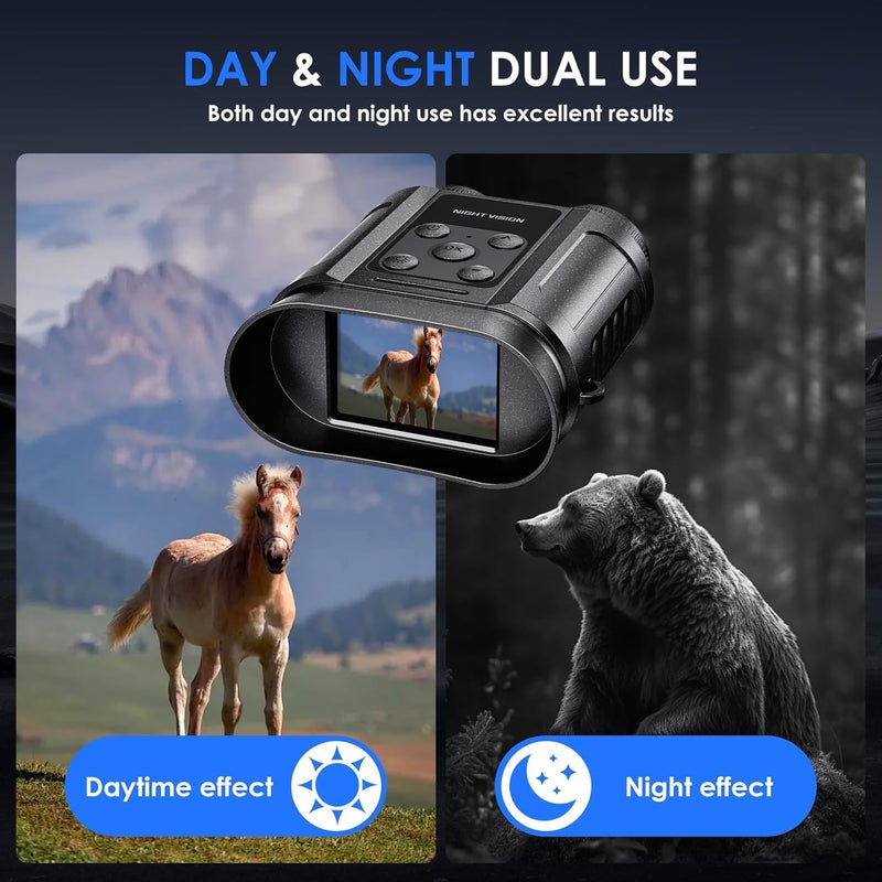 Tizycod Valentines Day Gifts for Him,Night Vision Goggles,Compact Night Vision Binoculars,32GB Card Included, Photo/Video Capture,Outdoor Tools for Education, Wildlife Watching,Gifts for Boy,Men,Father - Image 4